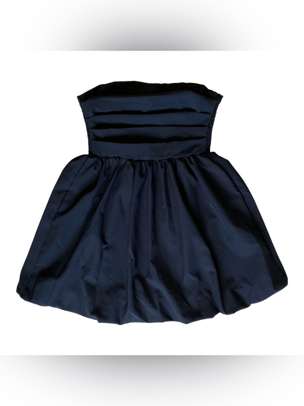 Showpo Shaima Black Strapless Gathered Bodice Bubble Mini Dress NWT Size US 4